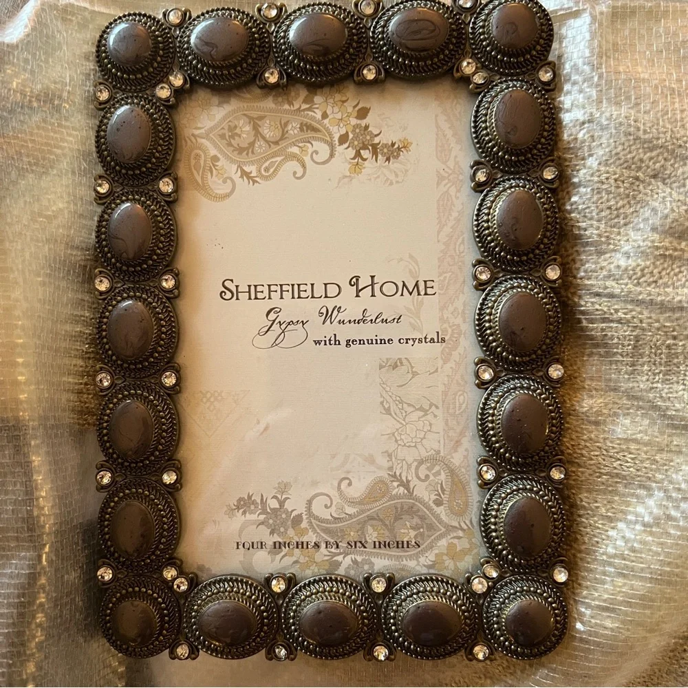 Sheffield Home Gypsy Wunderlust 4 x 6 Picture Frame Genuine Accent Crystals